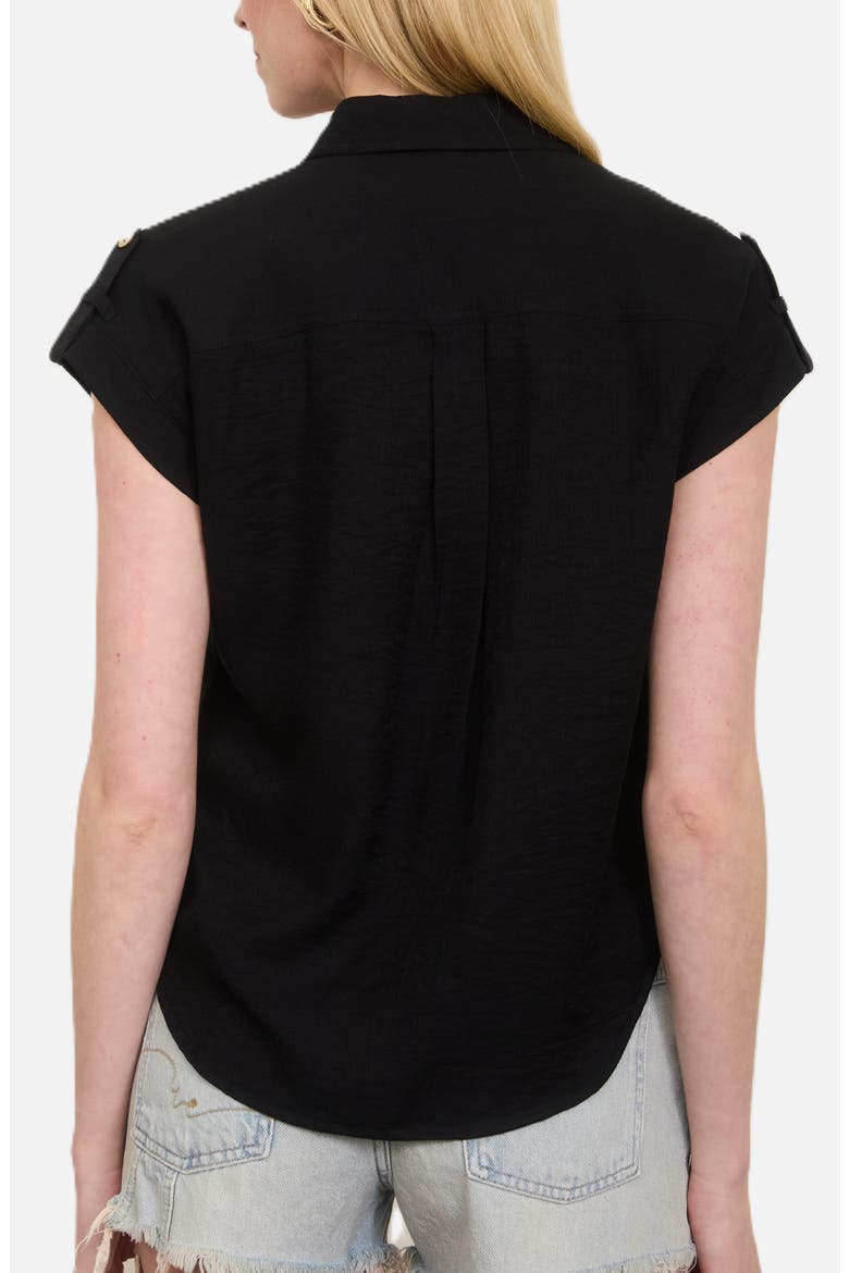 Button Front Shirt, Alternate, color, BLACK