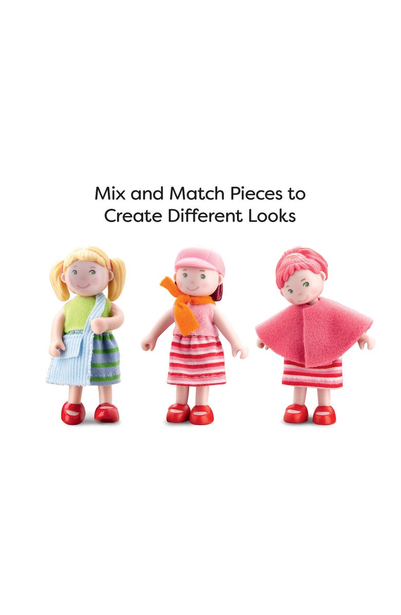 HABA Little Friends Doll Feli with Accessories - Mini Dolls, Dress Up Dolls, Dollhouse People Figures, HABA Toys, Action Figures for Doll House Play, Alternate, color, Multi