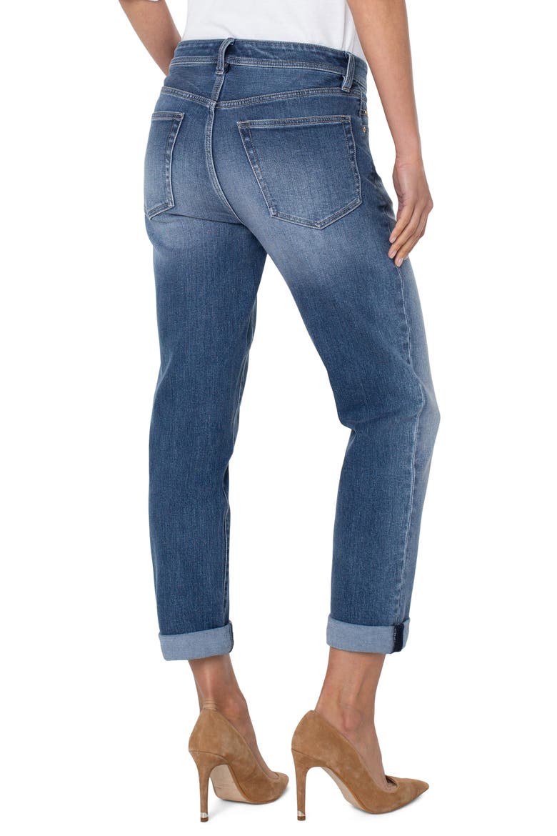 The Real Boyfriend Roll Cuff Straight Leg Jeans, Alternate, color, HARTWELL