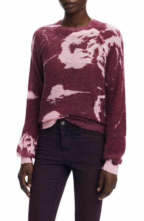 Abstract Print Crewneck Sweater