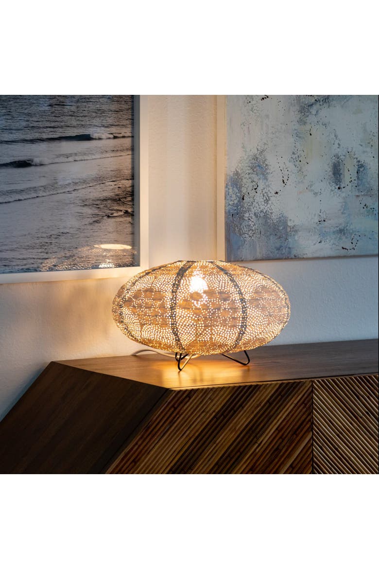 Soji Stella Solace Oval Yarrow Table Lamp, Alternate, color, White