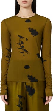MM by Max Mara Effetto Floral Print Long Sleeve Shirt