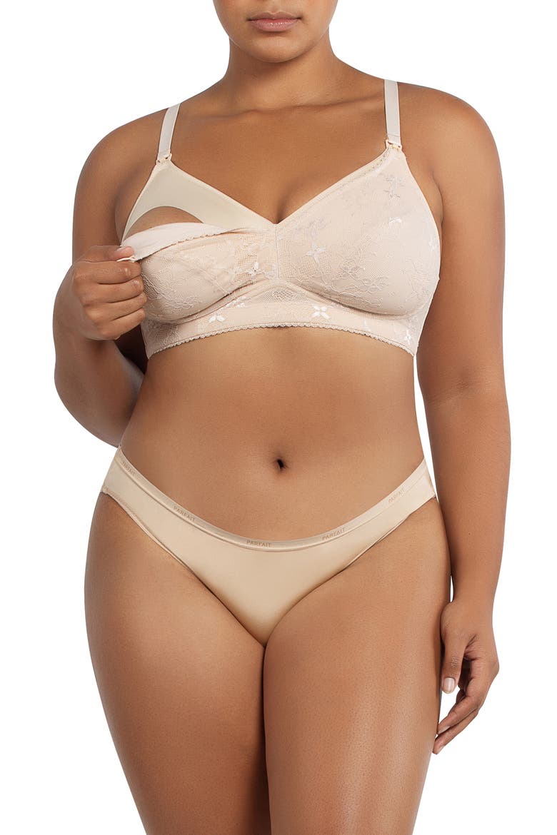 Rain Lace Nursing Bra, Alternate, color, PORCELAIN