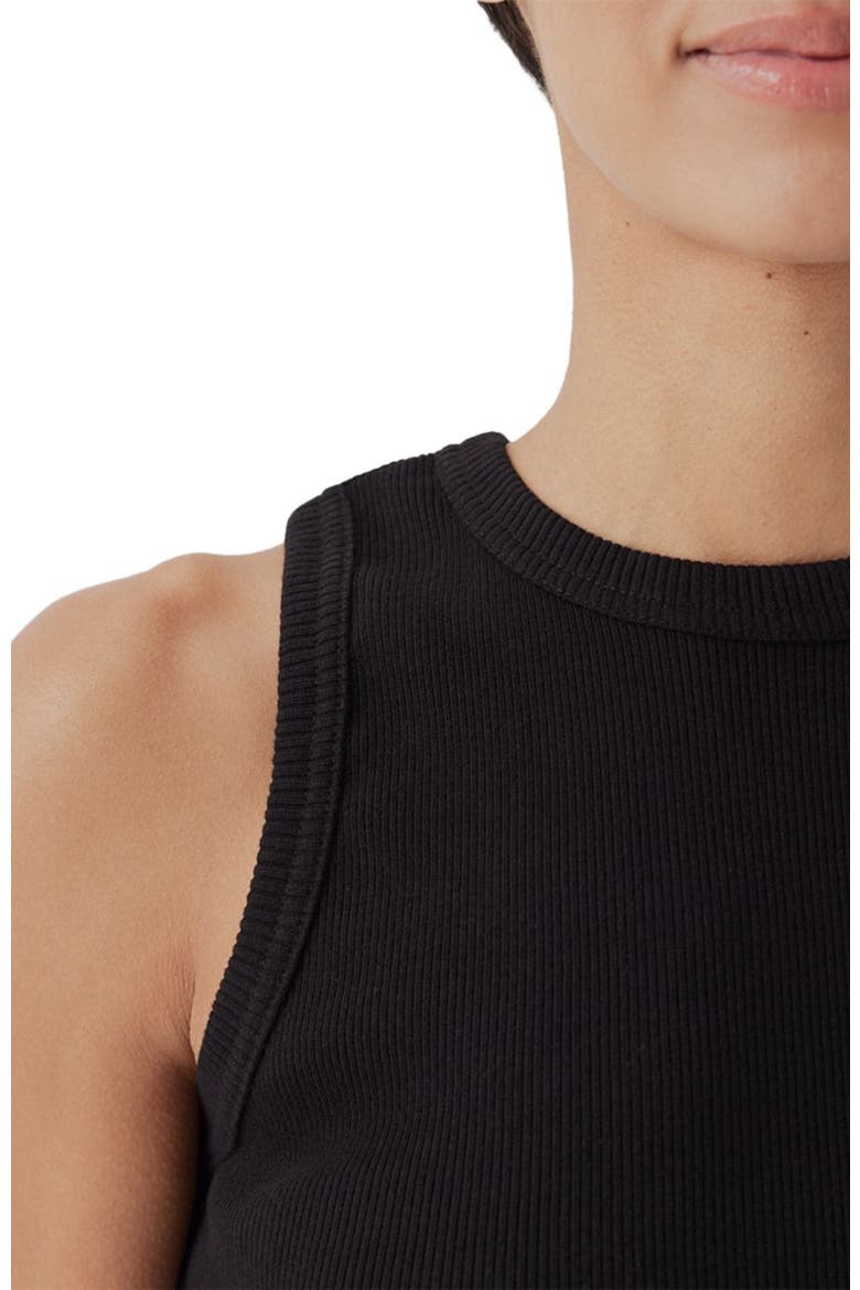 Organic Cotton Favorite Rib Racerback Tank, Alternate, color, Black