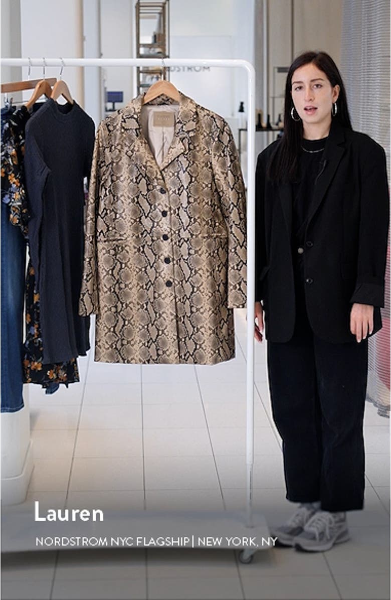 Snake Print Faux Leather Jacket, sales video thumbnail