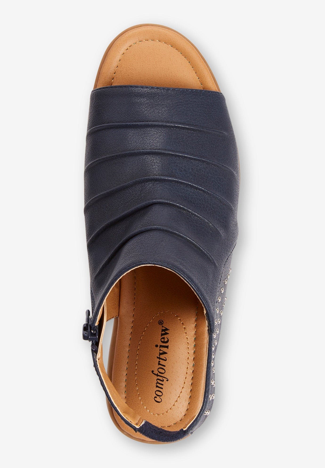 Comfortview The Alanna Sandal, Alternate, color, White