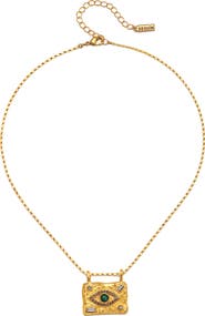 Sequin See No Evil Talisman Necklace