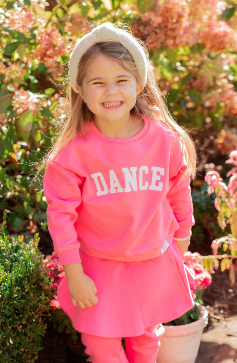 Bits & Bows Dance Skirted Sweatsuit, Alternate, color, Hot Pink