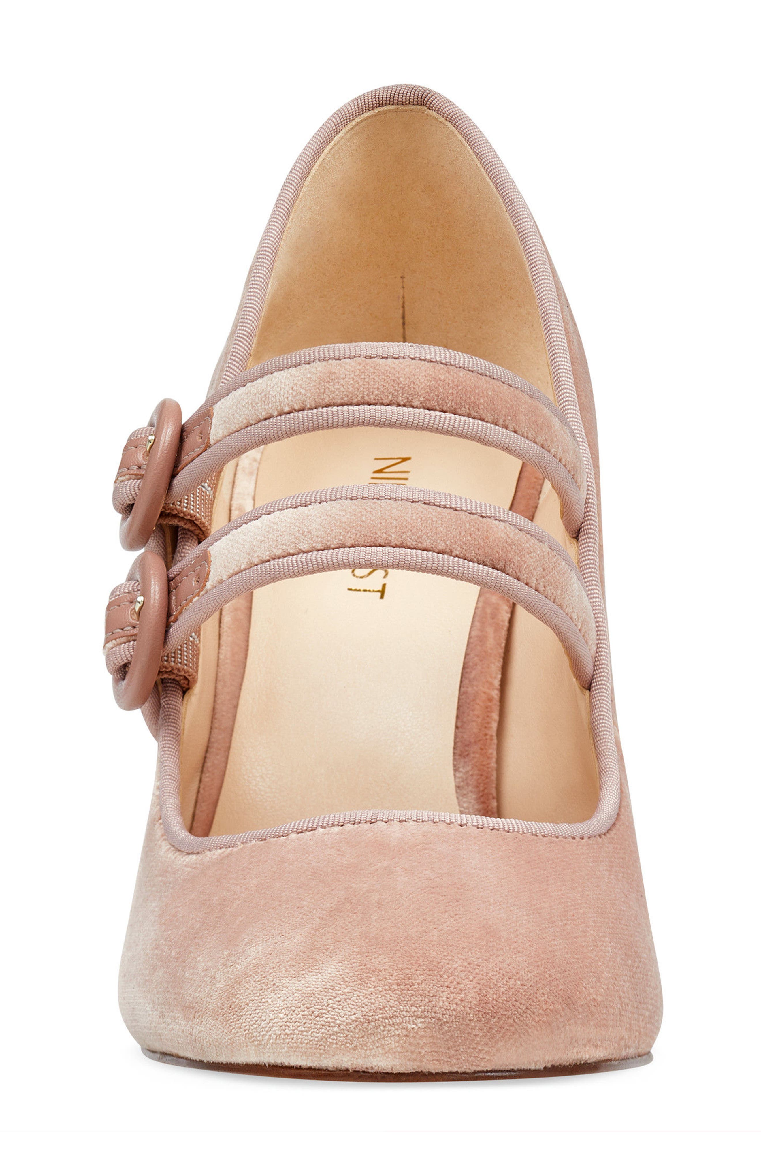 Dabney Double Strap Mary Jane Pump, Alternate, color, NATURAL FABRIC