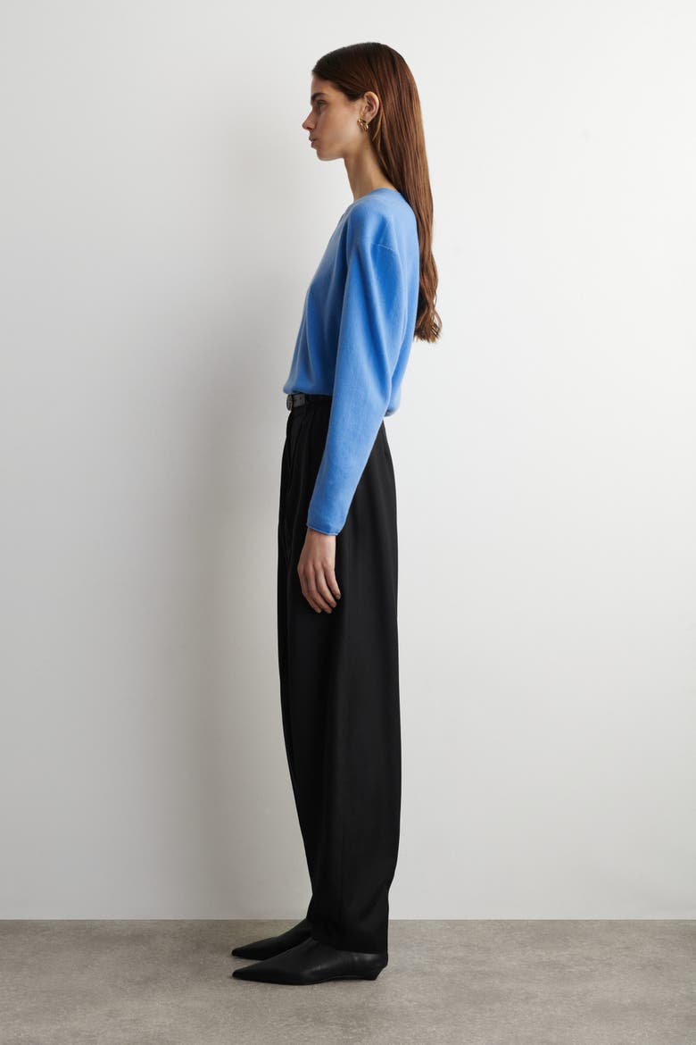 Merino Wool V-neck Sweater, Alternate, color, BLUE