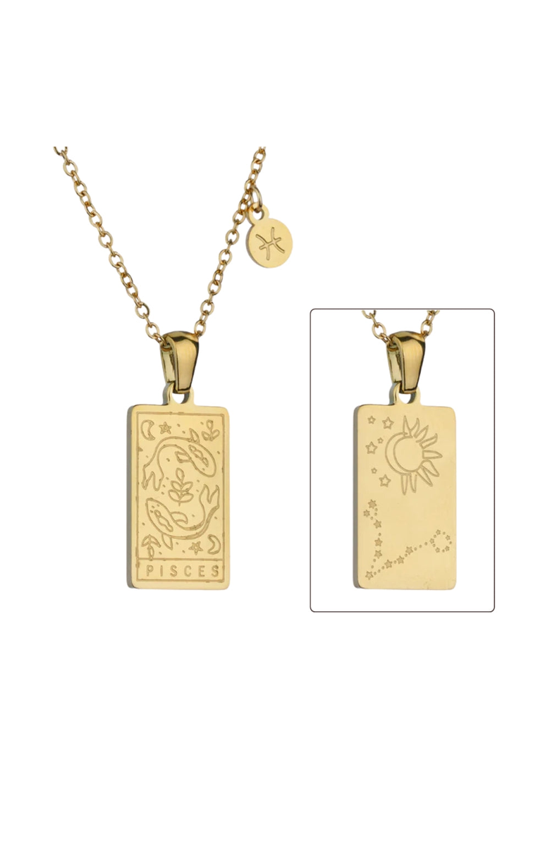 Humanist Beauty Zodiac Constellation Pendant Necklace, Alternate, color, Pisces