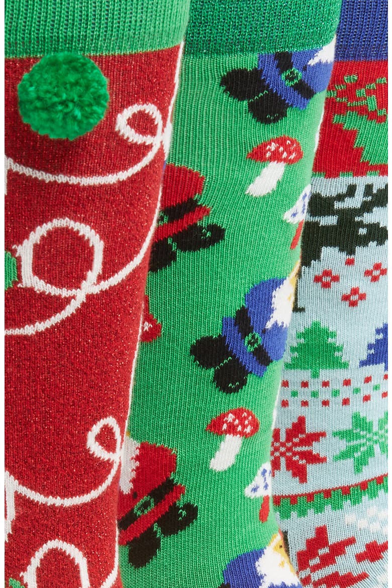 Holiday 3-Pack Socks Boxed Set, Alternate, color, GREEN
