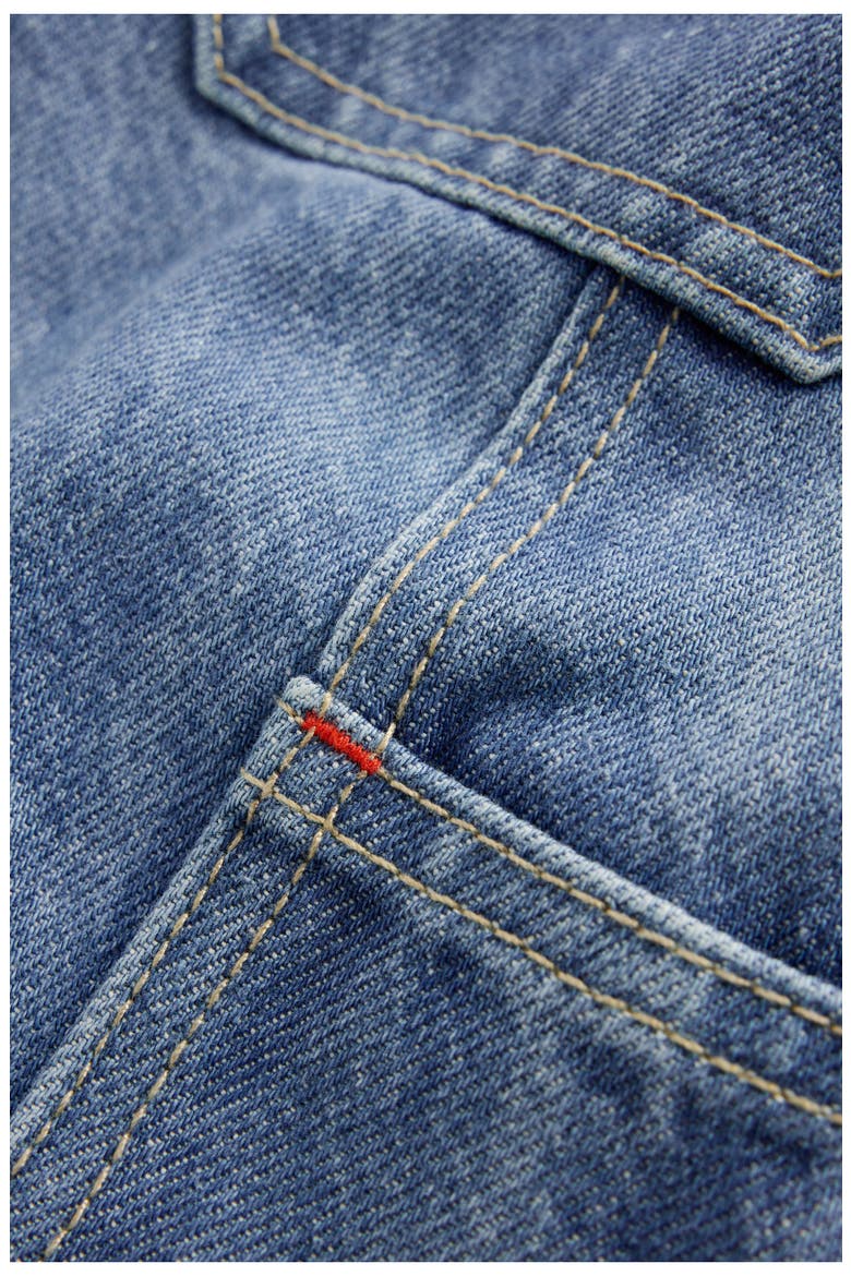 Kids' Pull-On Carpenter Jeans, Alternate, color, LIGHT WASH