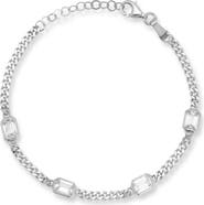 CHLOE AND MADISON Cubic Zirconia Curb Bracelet