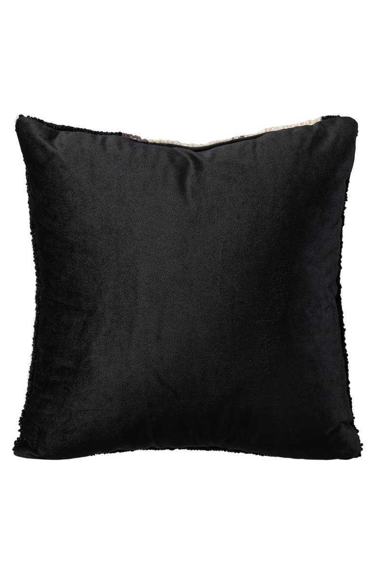 Glitzhome Hooked Halloween Ghost BOO Pillow, Alternate, color, Black