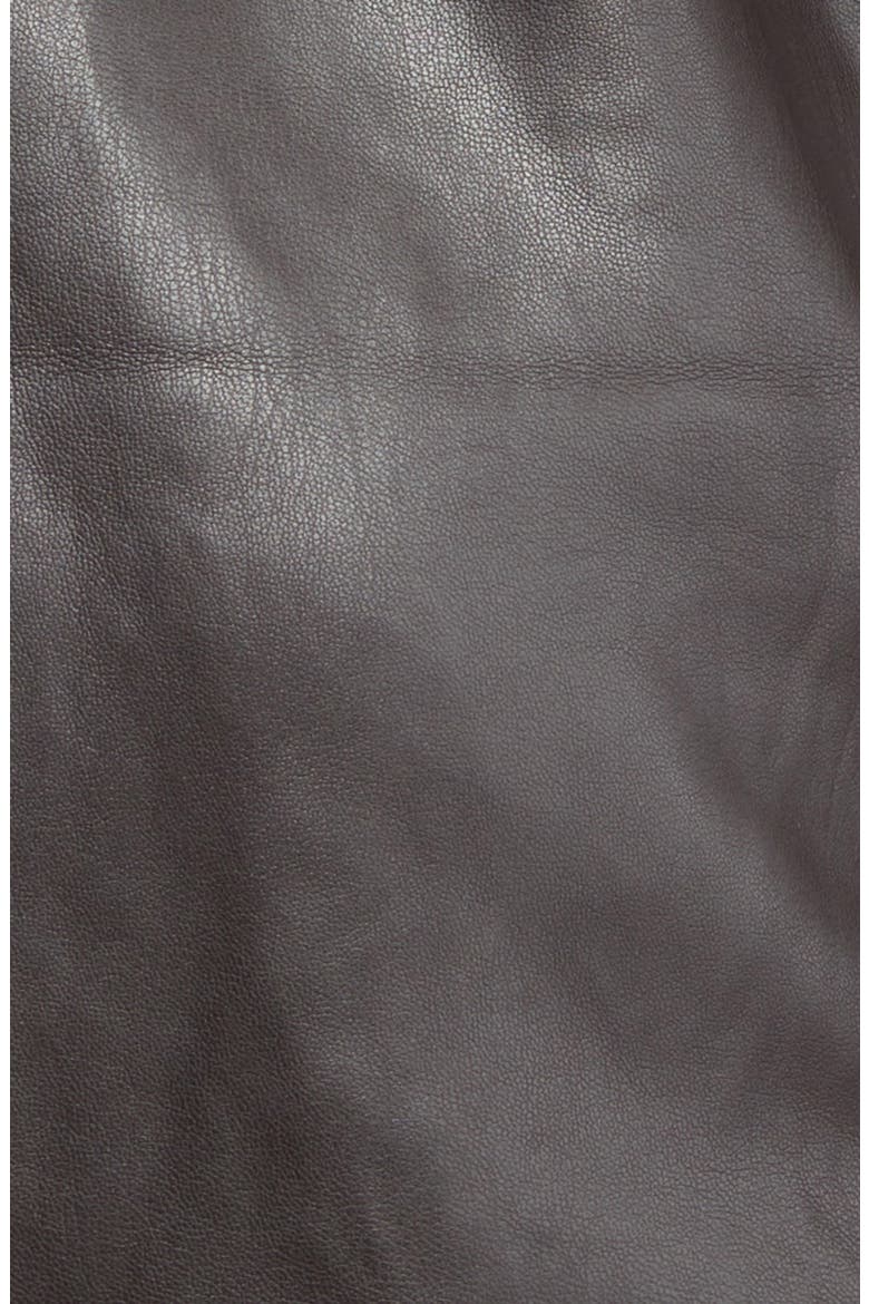 Oversize Faux Leather Blazer, Alternate, color, BROWN