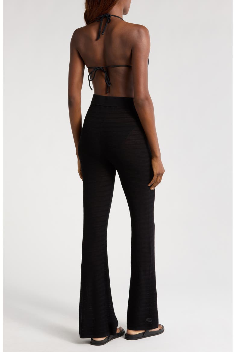 The Faye Open Stitch Cover-Up Pants, Alternate, color, NOIR