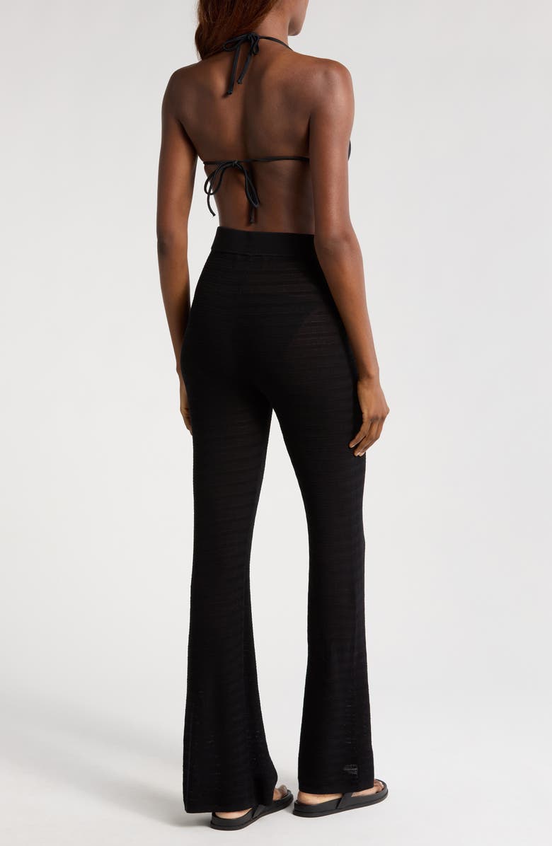 Solid & Striped The Faye Open Stitch Cover-Up Pants, Alternate, color, Noir