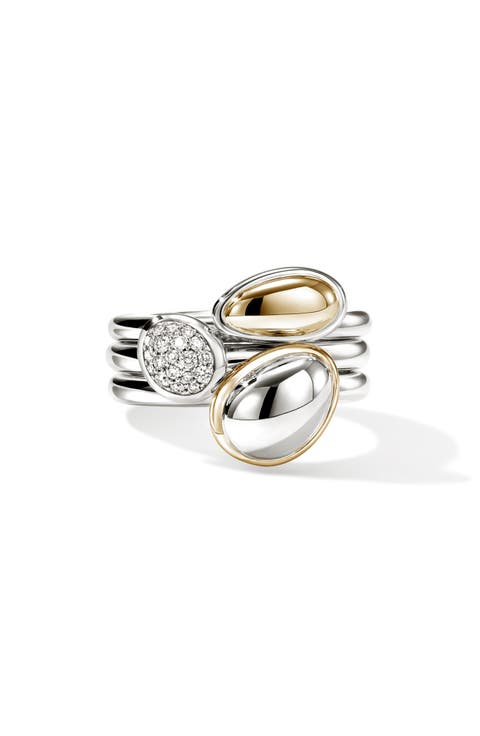 Surf Pebble Set of 3 Stacking Rings