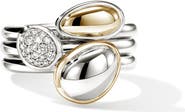 John Hardy Surf Pebble Set of 3 Stacking Rings
