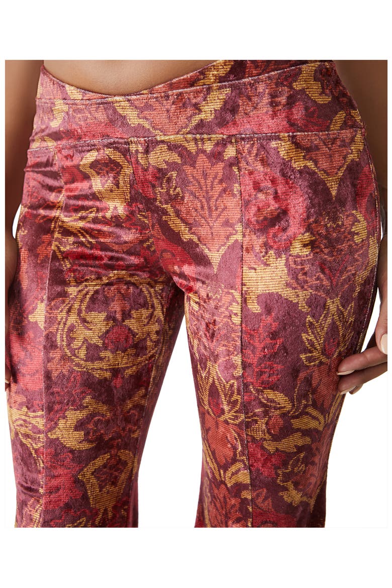 Hold Me Closer Flared Pants, Alternate, color, FLAME COMBO