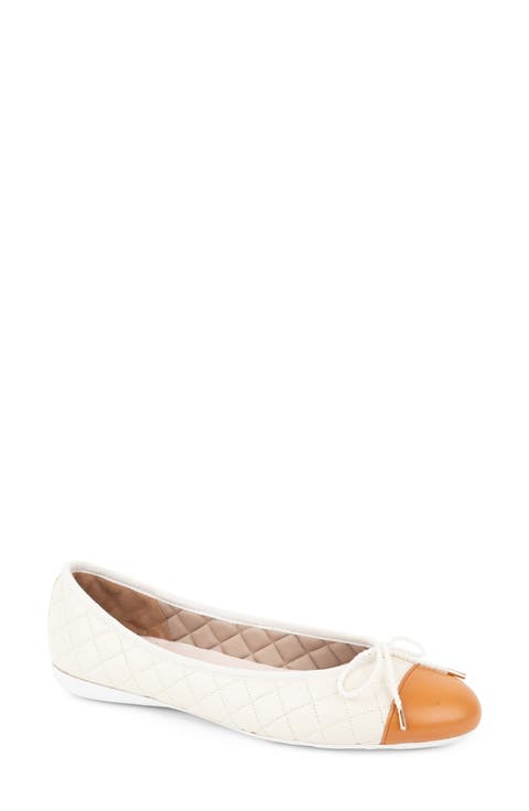 Best Cap Toe Quilted Ballet Flat (Women)