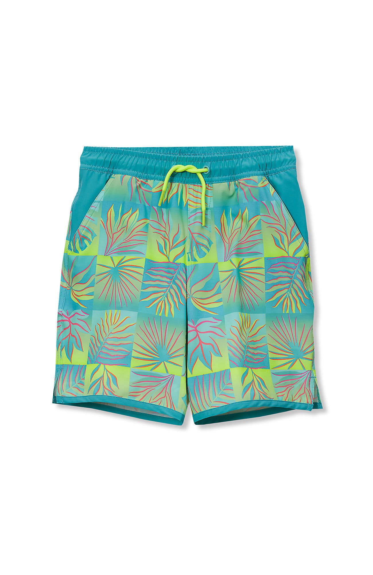 selected Palm Check/Teal/Lime