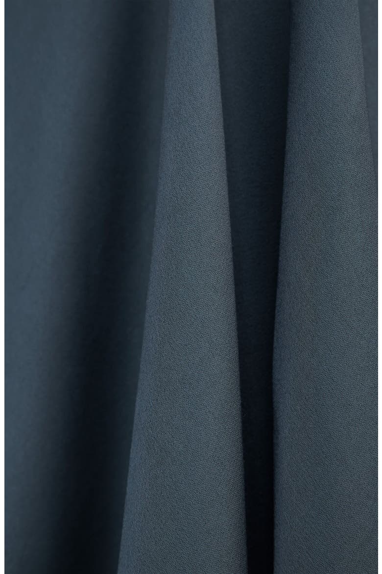 Zinnia Pleated Satin Cape Maxi Gown, Alternate, color, CRYSTAL TEAL
