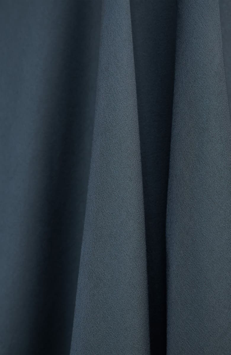 Ever New Zinnia Pleated Satin Cape Maxi Gown, Alternate, color, Crystal Teal