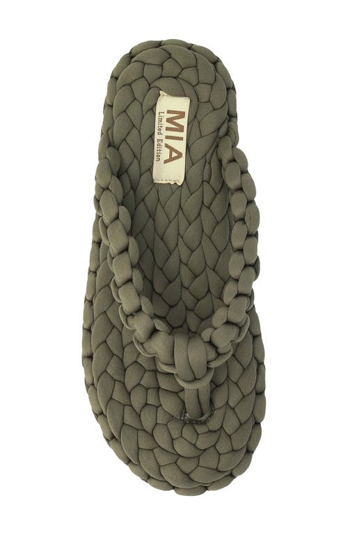 Mia Limited Edition Monako Woven Flip Flop In Khaki