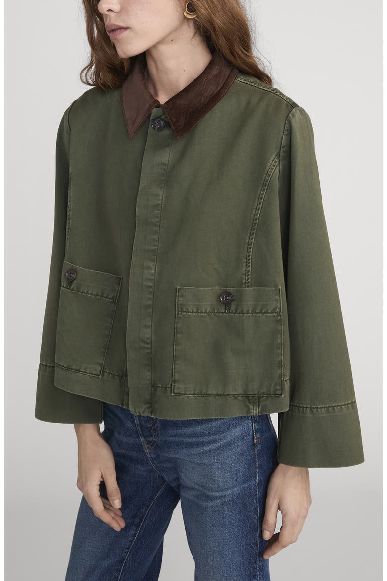 The Mini Swing Jacket, Alternate, color, MILITARY GREEN