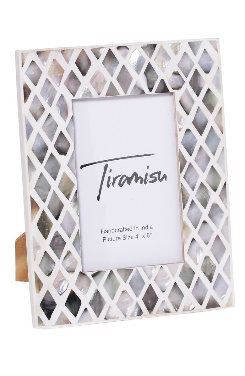 Tiramisu Mother-of-Pearl Picture Frame - Diamond Pattern, Alternate, color, 