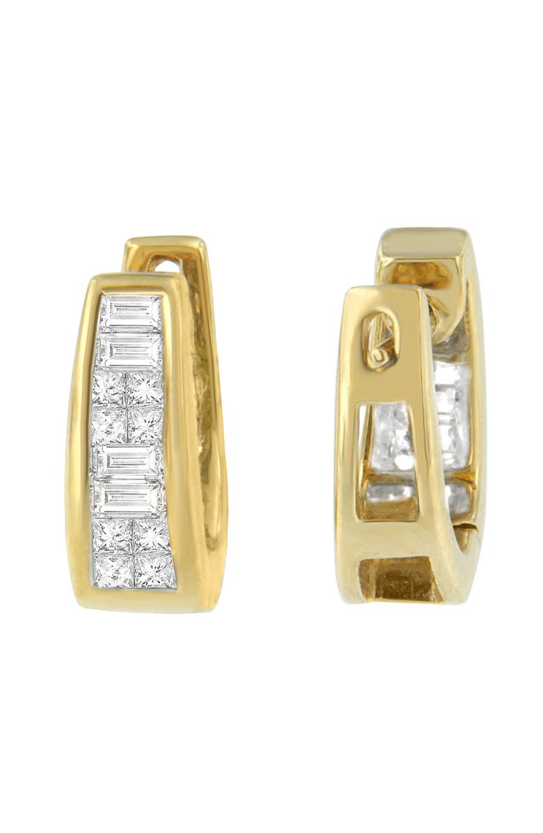 Haus of Brilliance 14k Yellow Gold 1/2ct TDW Princess and Baguette Diamond Earrings, Alternate, color, Yellow