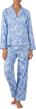 Lauren Ralph Lauren Paisley Cotton Blend Pajamas