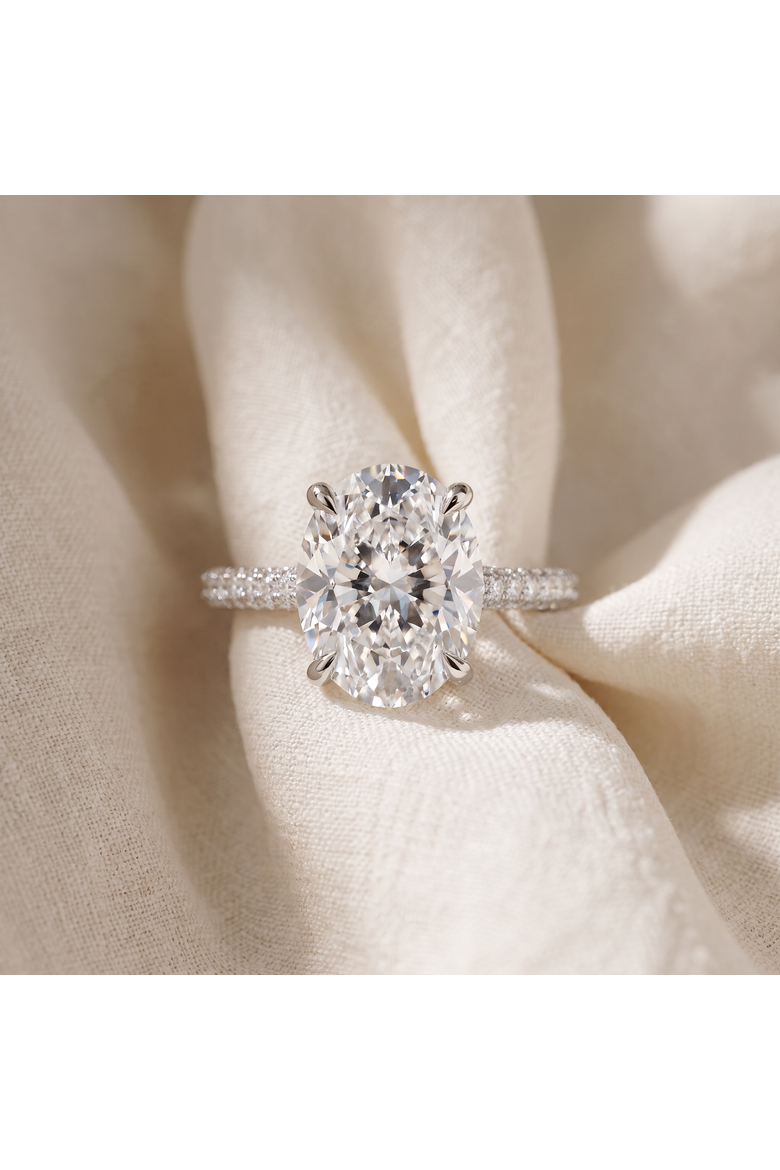 Certified Platinum & Gold Intense 5.50Ct Cushion Diamond Engagement Ring, Alternate, color, Platinum