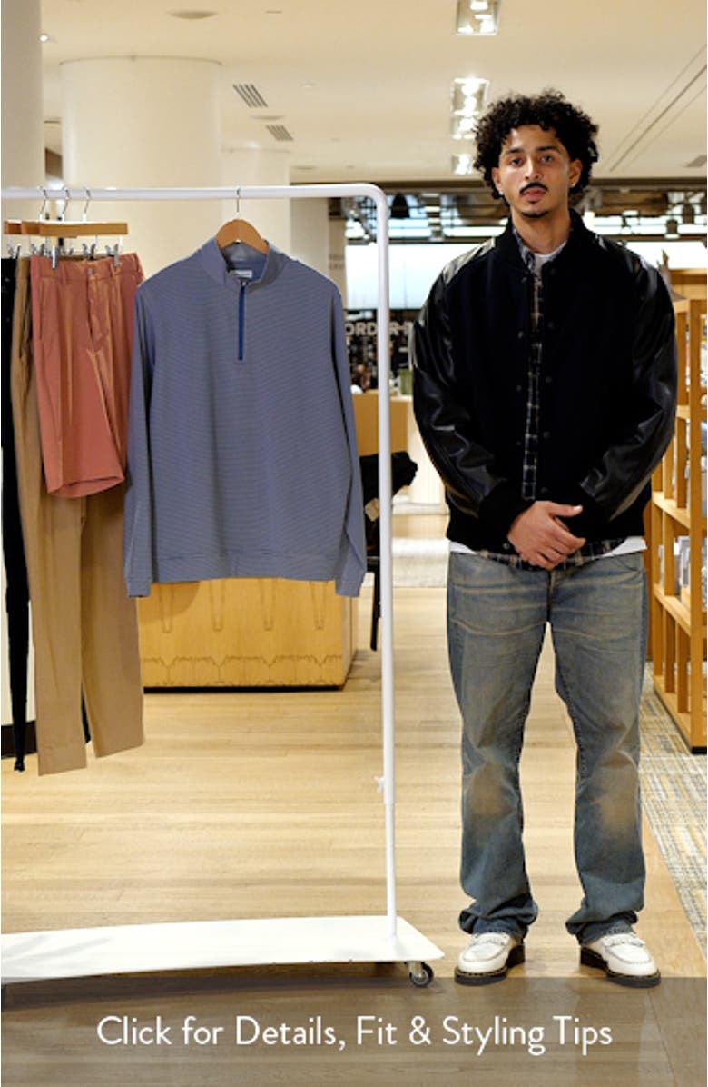 Perth Sugar Stripe Quarter Zip Performance Pullover, sales video thumbnail