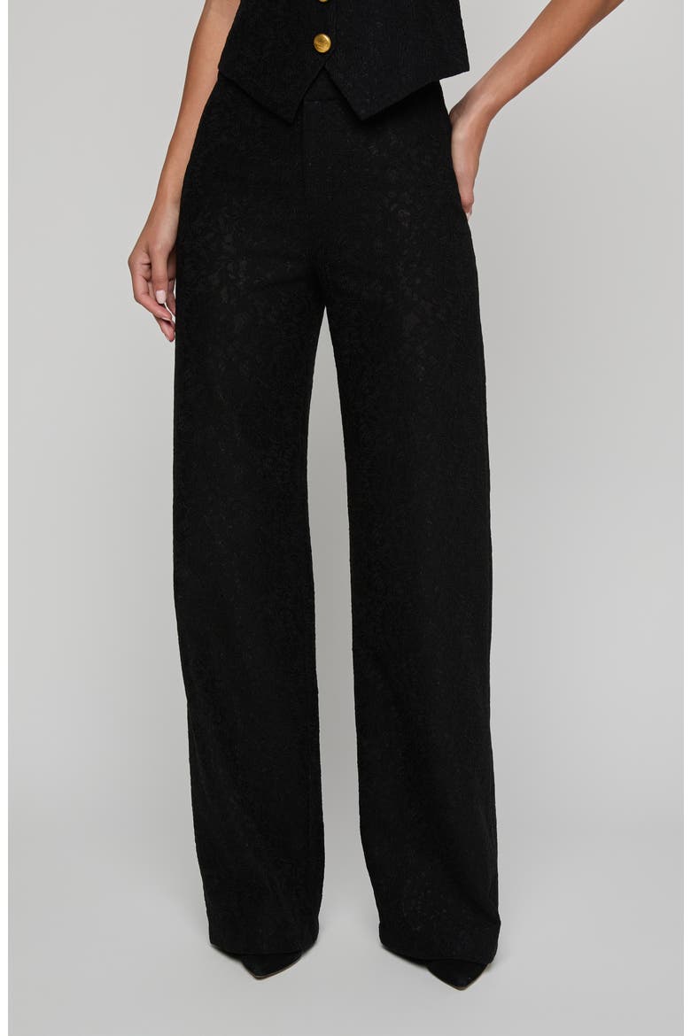 Livvy Lace Straight Leg Pants, Main, color, BLACK