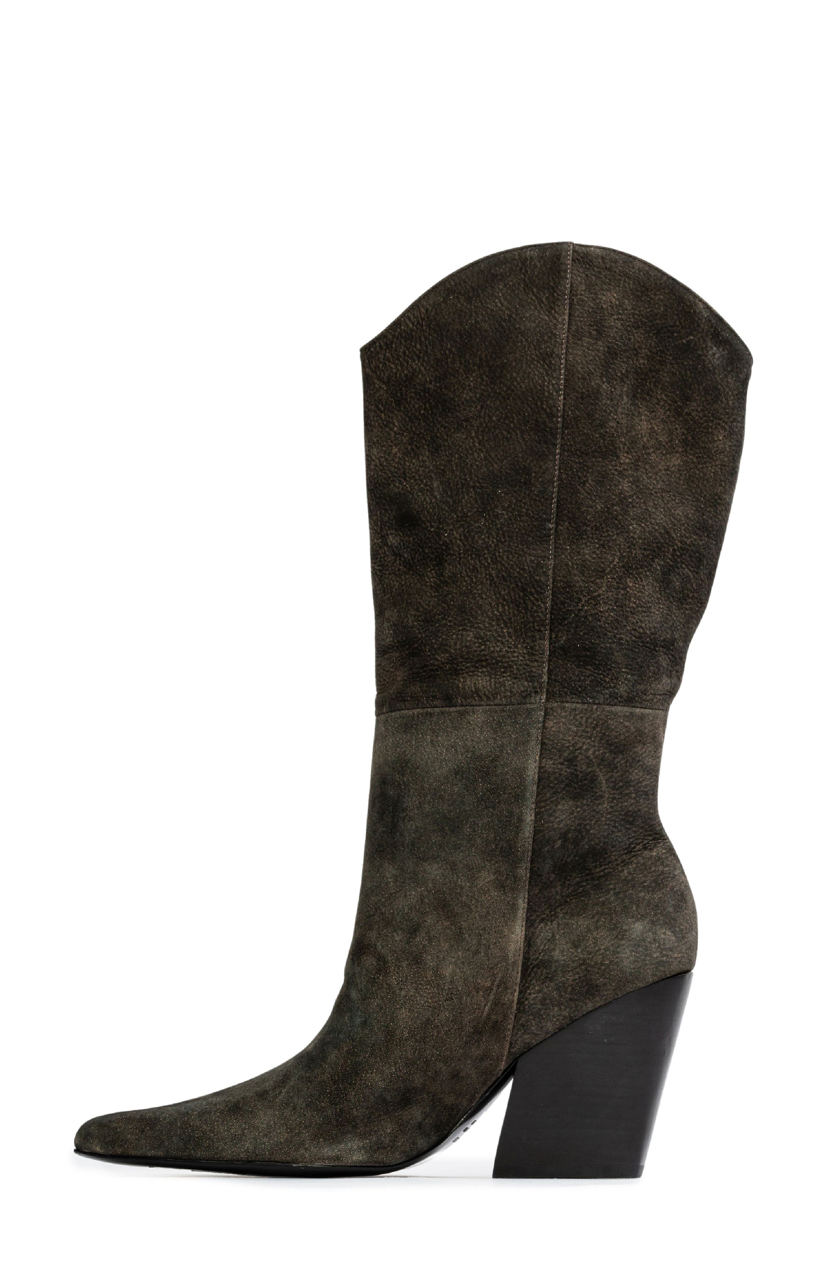 BLACK SUEDE STUDIO Le Noa 100 Pointed Toe Knee High Boot, Alternate, color, 