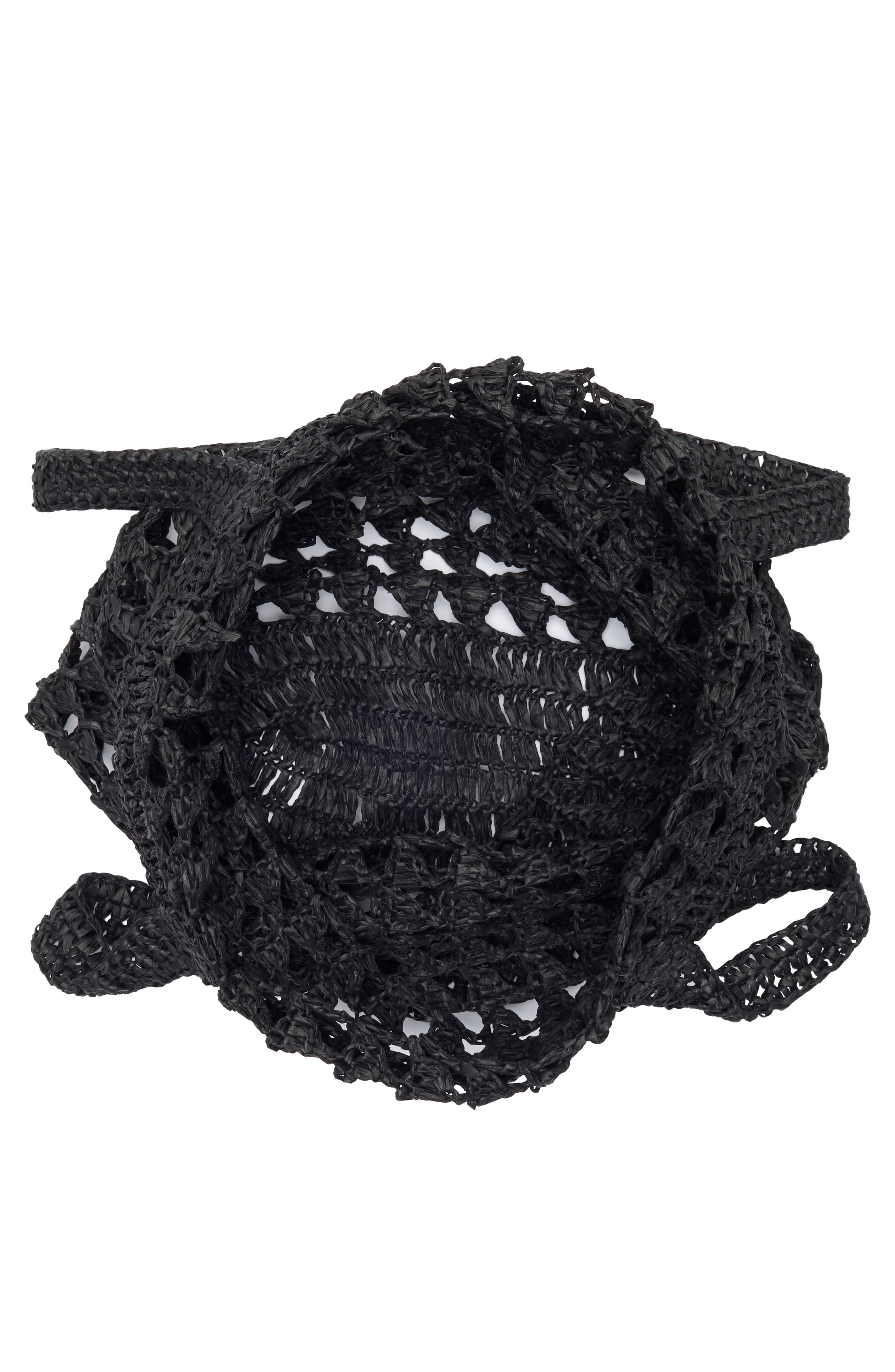 Collection XIIX Straw Tote Bag, Alternate, color, Black