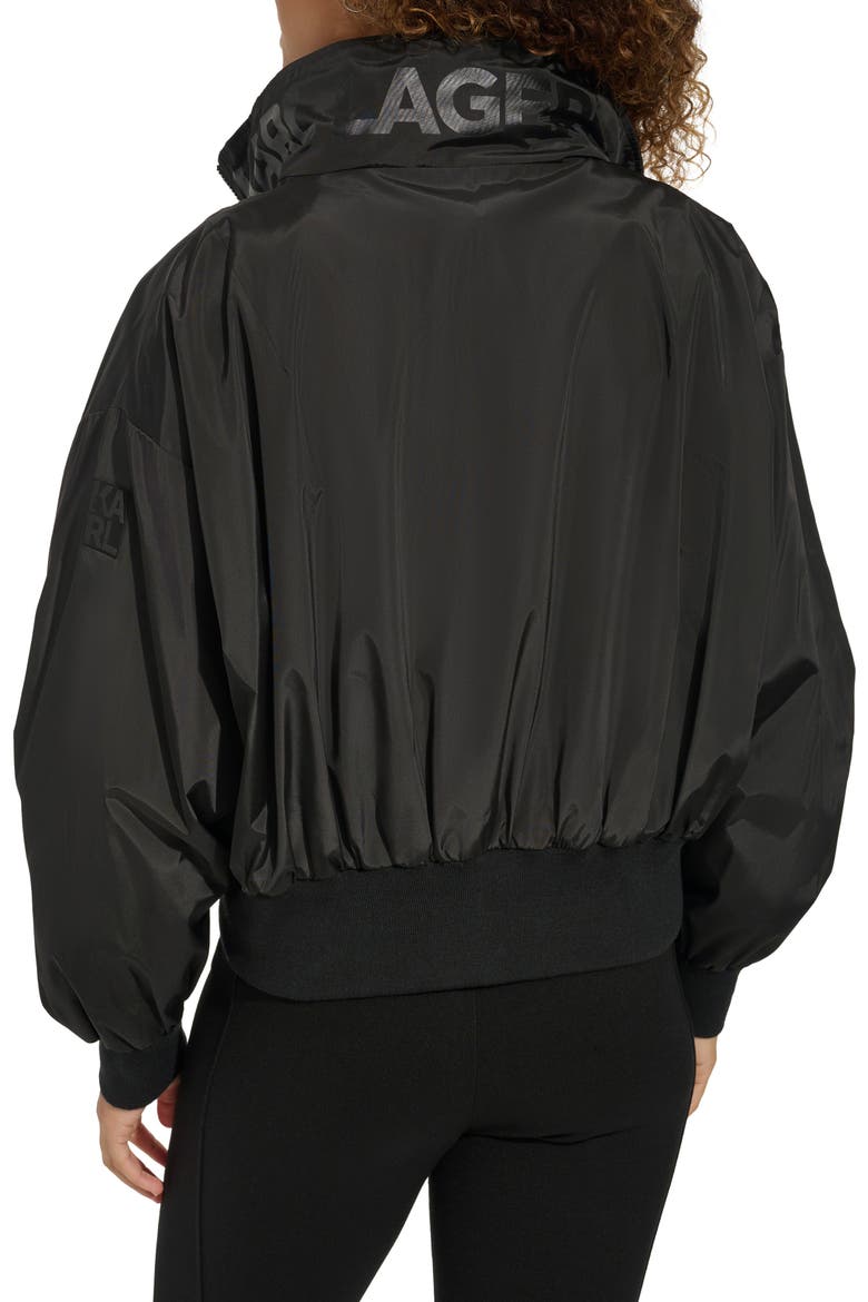 Logo Collar Bomber Jacket, Alternate, color, BLACK