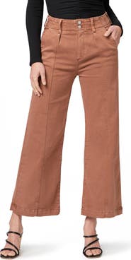 PAIGE Brooklyn High Waist Crop Wide Leg Pants