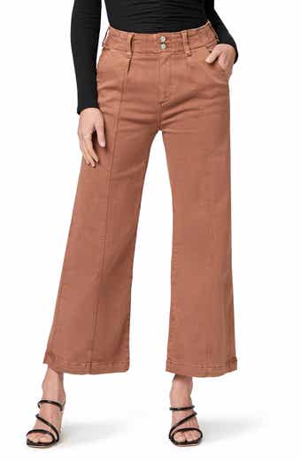PAIGE Brooklyn High Waist Crop Wide Leg Pants