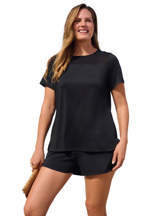 Mesh Yoke Swim Tee