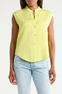 FRNCH Athea Sleeveless Button-Up Top