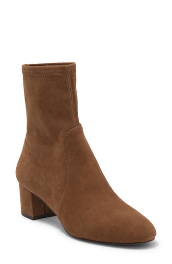 Stuart Weitzman Sofia Stretch Bootie In Brown