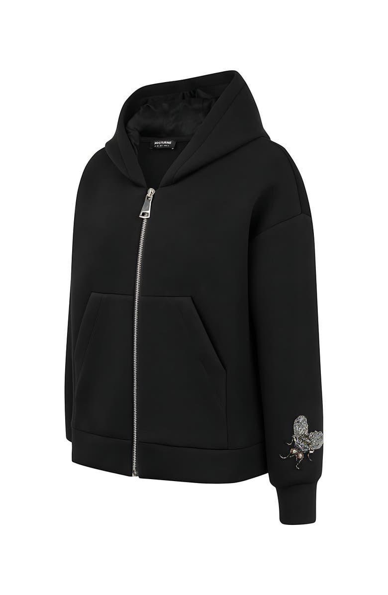 Nocturne Zippered Kangaroo Pocket Sweatshirt, Alternate, color, 