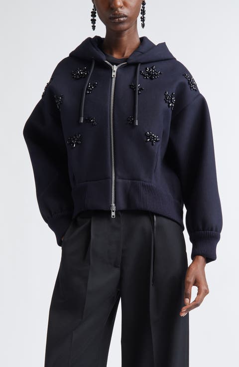 Crystal Embellished Hooded Jacket