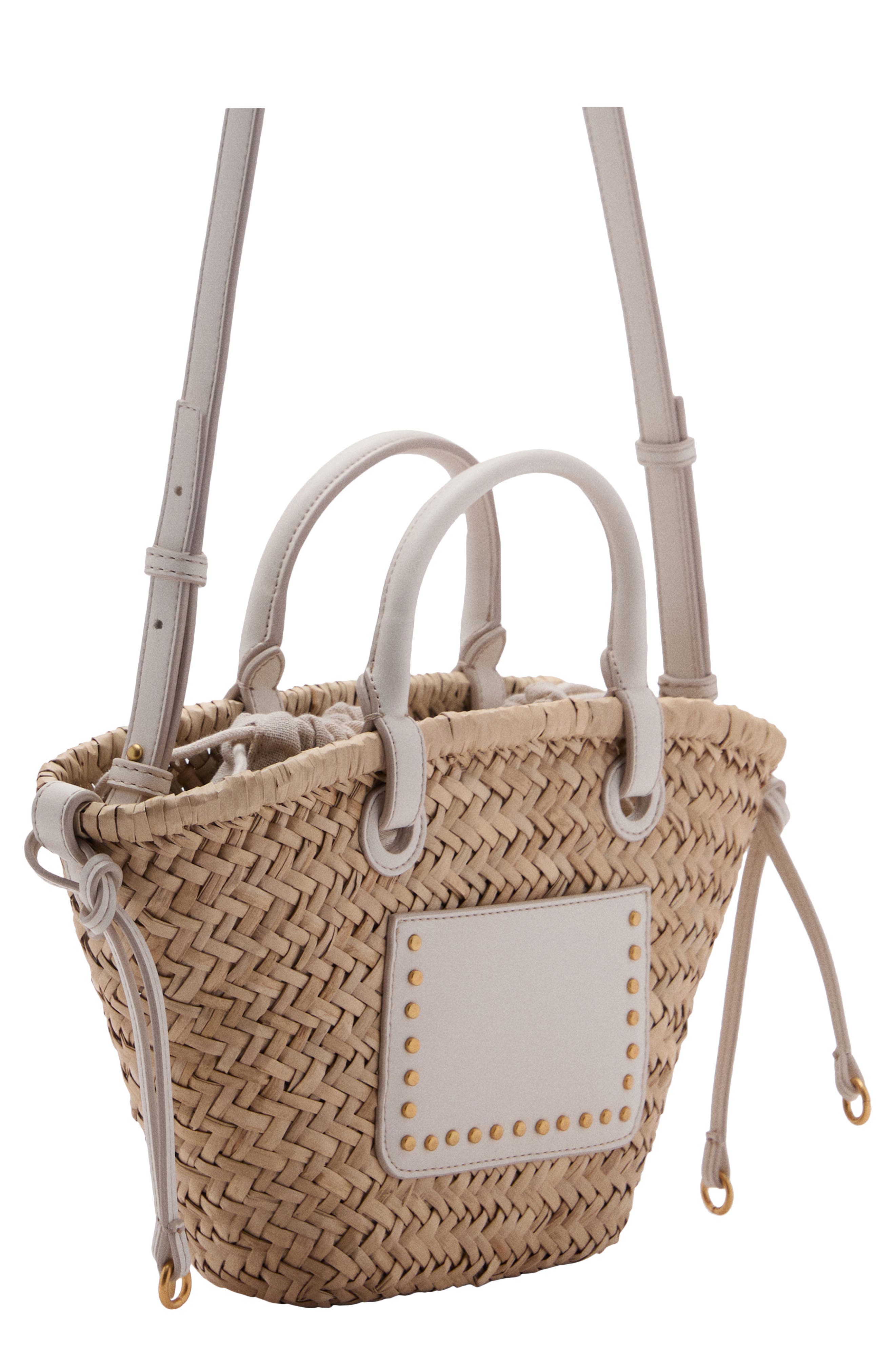 MANGO Small Double Handle Tote, Main, color, 