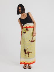 Alas X-Large Printed Silk Scarf