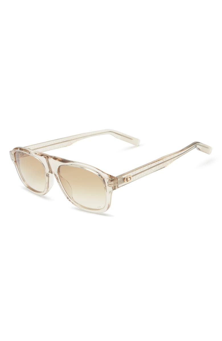 DIOR CD Icon A1I 55mm Gradient Pilot Sunglasses, Alternate, color, Beige/ Other / Gradient Brown